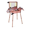 Portable Aluminum Professional Makeup Artist Station Studio Case With LED Light Music Player