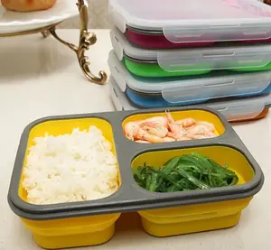 Image of Folding Collapsible Silicone Food Storage Container