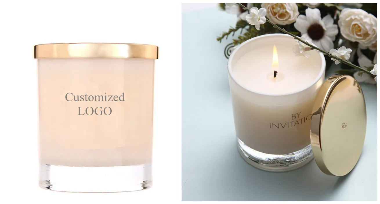 Wholesale Amazon Custom Luxury Decorative Scented Glass Candle Jar With