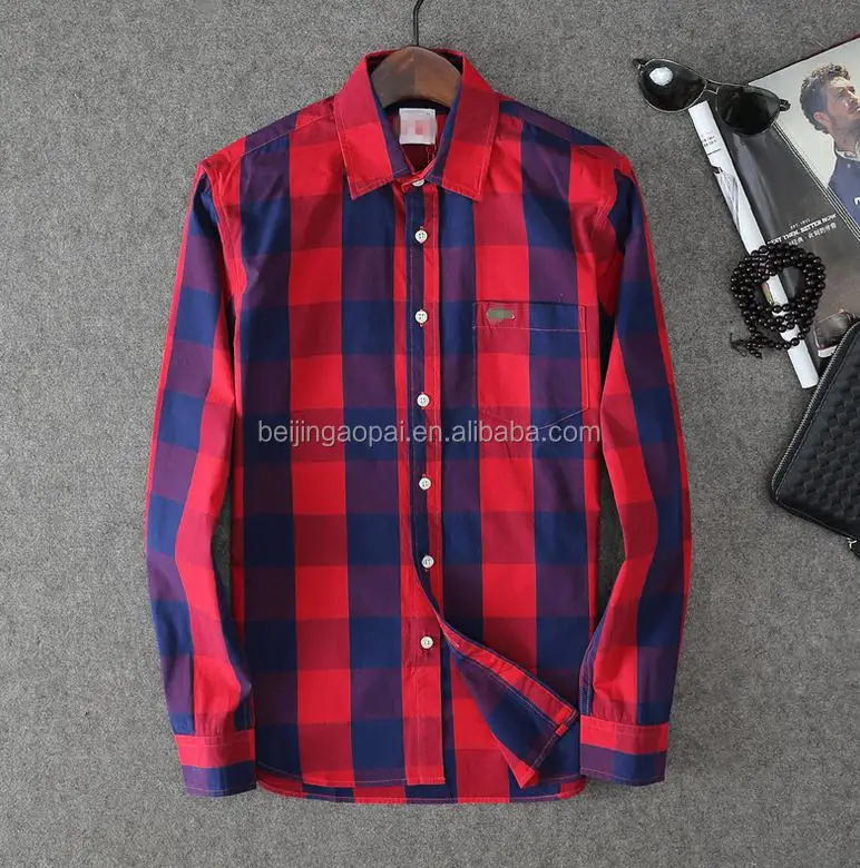 
2020 shirt factory brand names fashion blue mens plaid flannel shirts 
