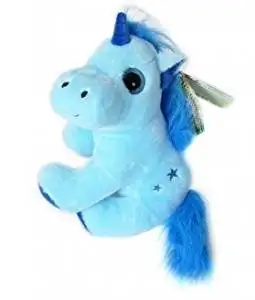 unicorn stuffed toy blue magic