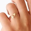 2019 hot selling 925 sterling silver personalized Dainty Initial heart Ring