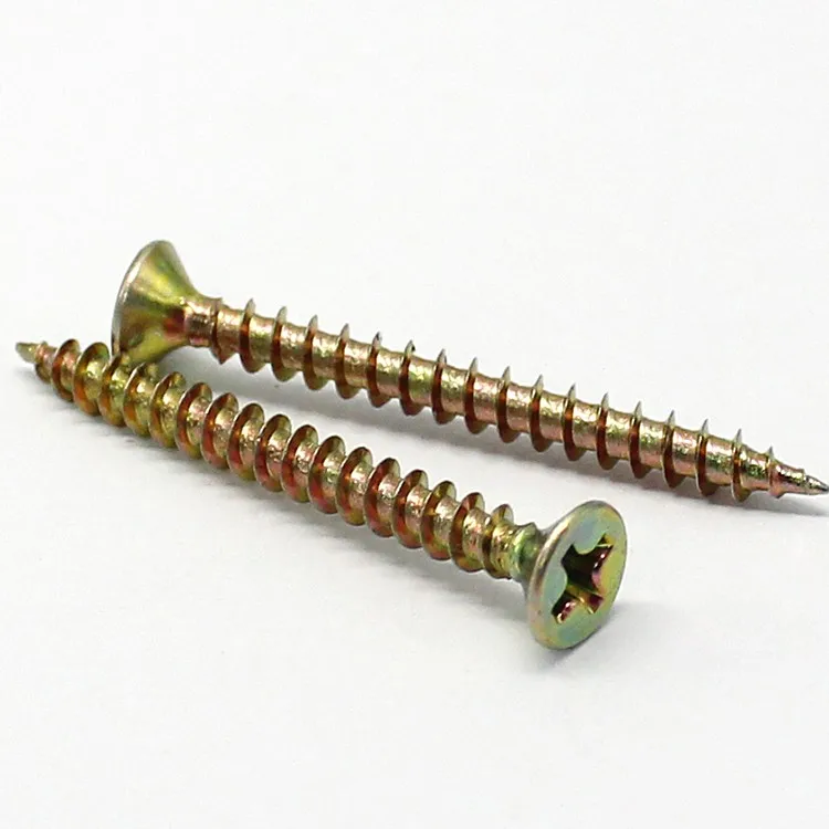 
M3.5 M4 M5 Color Zinc Coarse Thread Chipboard or Particleboard Needle Point Screws 