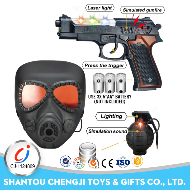 
Most popular plastic B/O police set light guns 