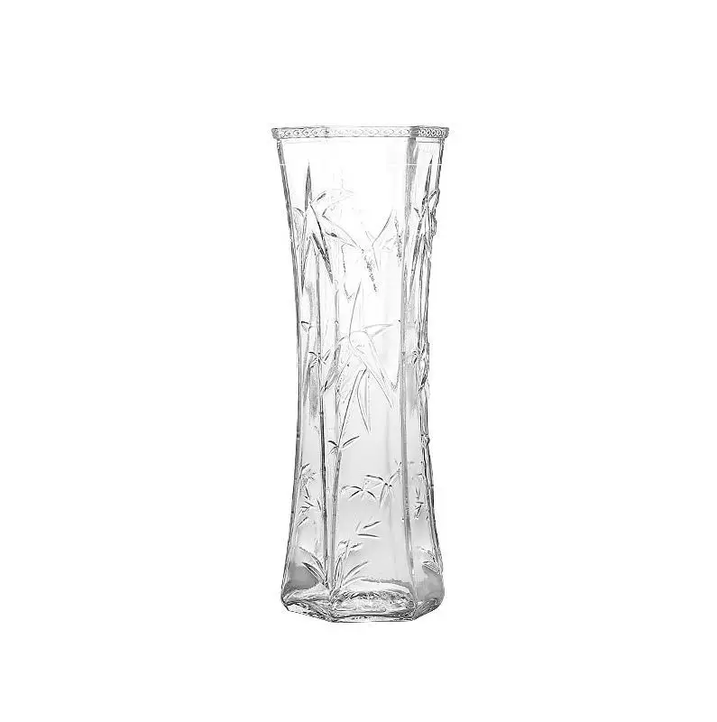 

luxury decorative wholesale Cylinder chinese tall glass vase, Transparent
