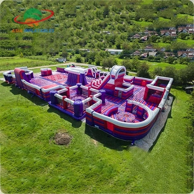 

Newest Large Indoor Playground Inflatable Amusement Park Center With Bounce Slide, Customized color