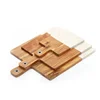 High Quality Wholesale Customized Rectangular Marble And Acacia Wood Food Cutting Serving Pizza Board With Handle