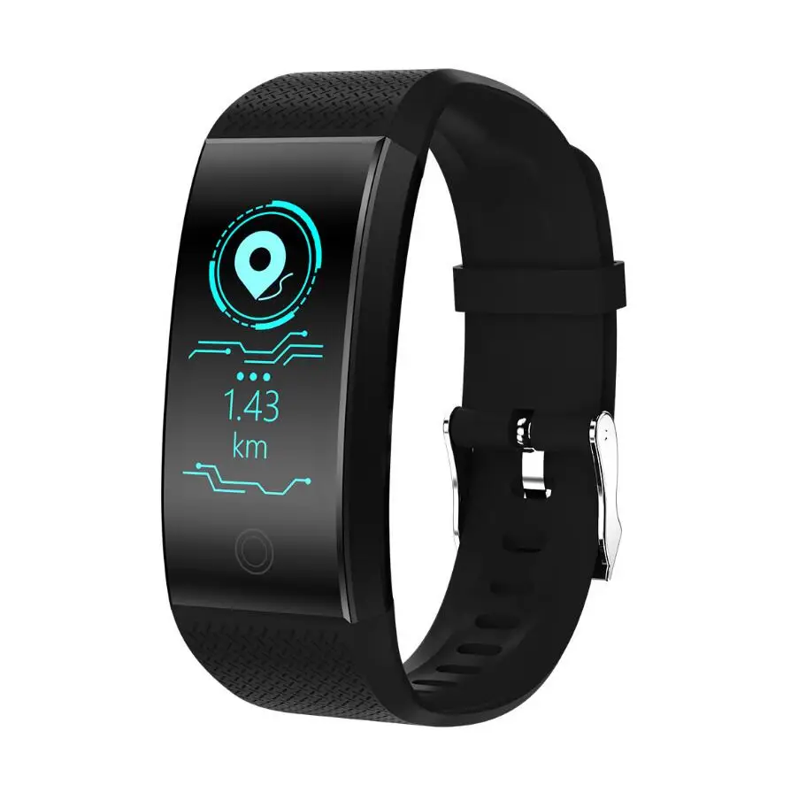 

2019 fashion IP68 waterproof 0.96 inch IPS screen sport fitness wristband tracker heart rate smart bracelet watch, Red;black;blue;orange