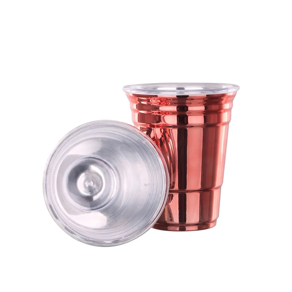 Reusable Rose Gold New Design Plastic Party Double Wall Cup Buy