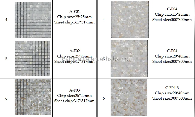 imported capiz shell mosaic tile