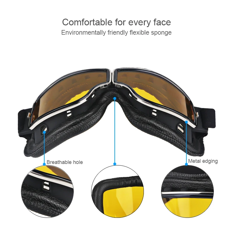 Skládací protisluneční venkovní cyklistické brýle Lyžařské snowboardy Brýle Motocyklové závodní brýle Brýle na helmy