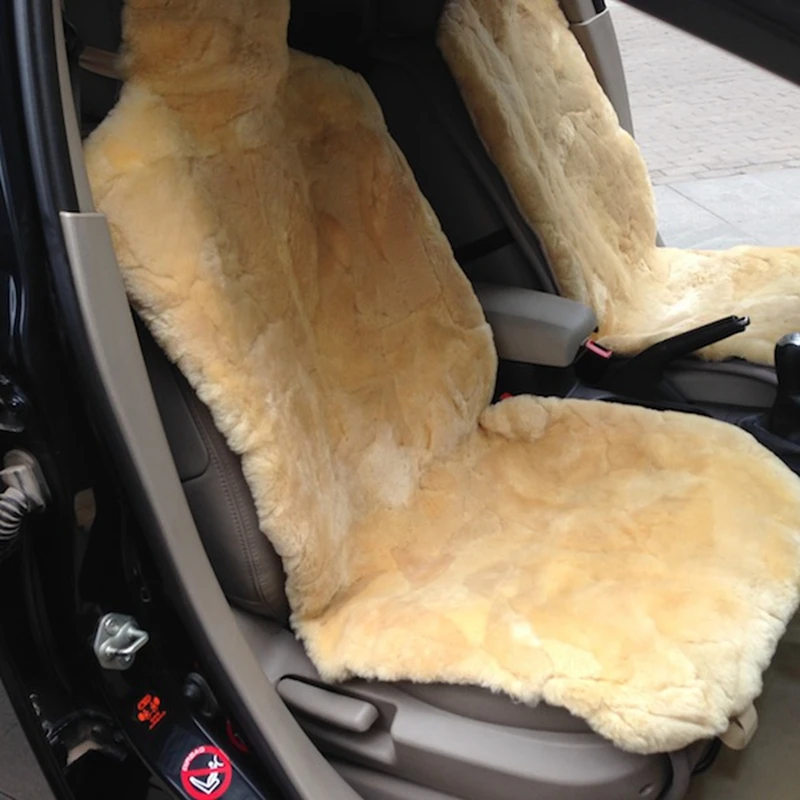 

Two Pieces Sheepskin Universal Car Seat Covers With Free Shipping, Optional