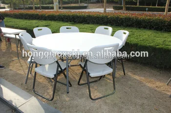 Fold Up Polyethylene Round Table Round Catering Table For Public Activity 160cm General Size Round Outdoor Picnic Party Rental Buy Fold Up Round