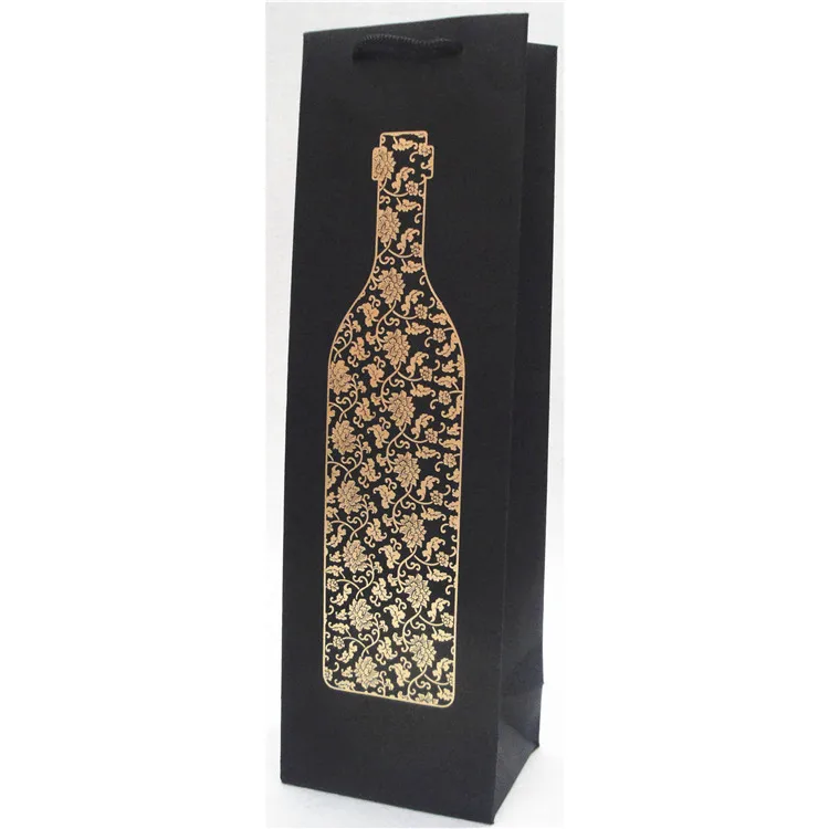 Hot Selling Custom Design Paper Small Gift Bag Carry Paper Wine Bag With Printing