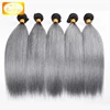 Bolin grey remi human weave hair, wholesale peruvian remy straight hair weave, no chemical grey human hair weaving