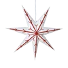 White Seven Corner Star Decor Paper Flexible Lantern Hanging Christmas Decoration Window Stars Lights without cable 70CM