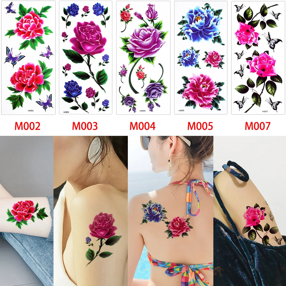 

Shoulder DesignsTribal RoseTemporary Tattoo Stickers, Metallic / colorful / customized