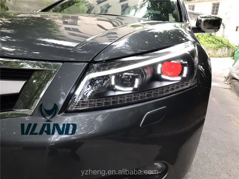 Vland factory car headlights for 8th Gen Accords 2008-2013 LED projector lens head lights with sequential turn signals