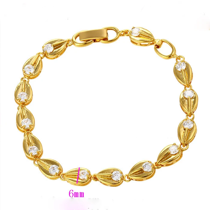 

73476 xuping fashion imitation jewellery dubai 24K gold plated zirconia women's gender bangles and bracelets