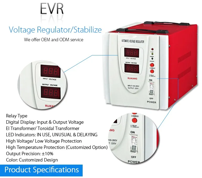 5000va 220v Ac 80 Power Automatic Voltage Stabilizer For Refrigerator
