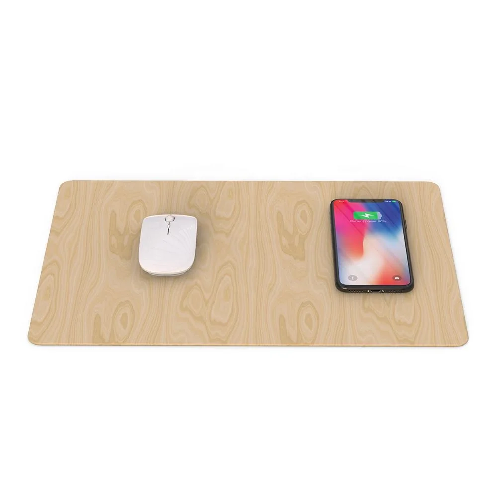 

Best popular of mouse pad with wireless charger for Iphone X /samsung smart phone, Black and gold