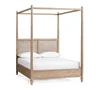 Beach house luxury teak furniture teak woven with wicker canopy bed