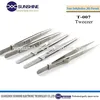 T-007 OEM personalized antislip stainless steel tweezers for mobile and computer