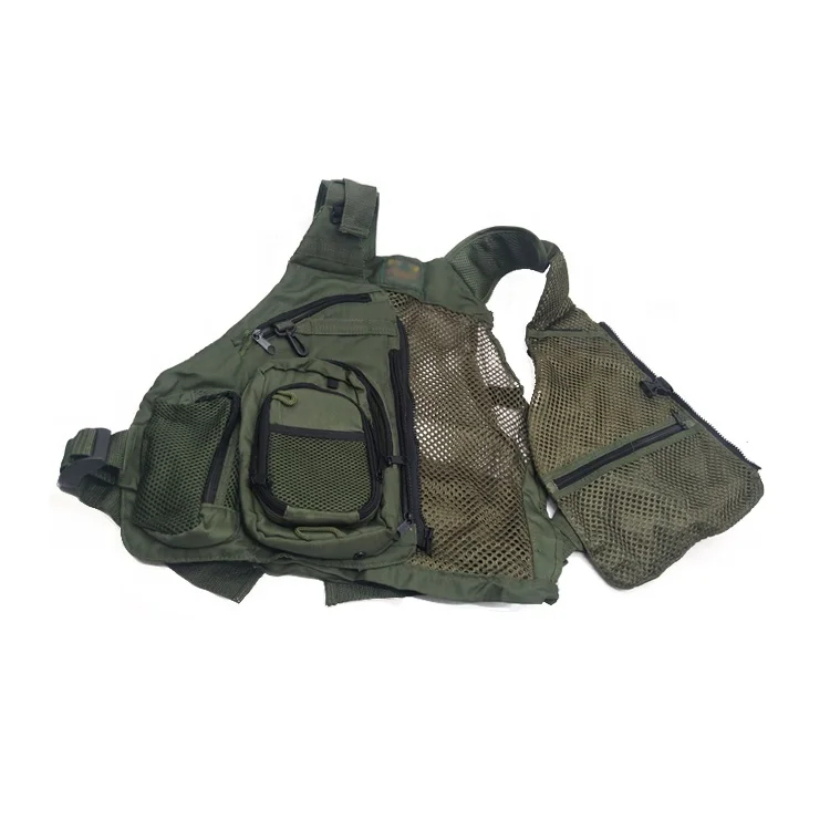 

Army green multi fly fishing vest, Army green or customized