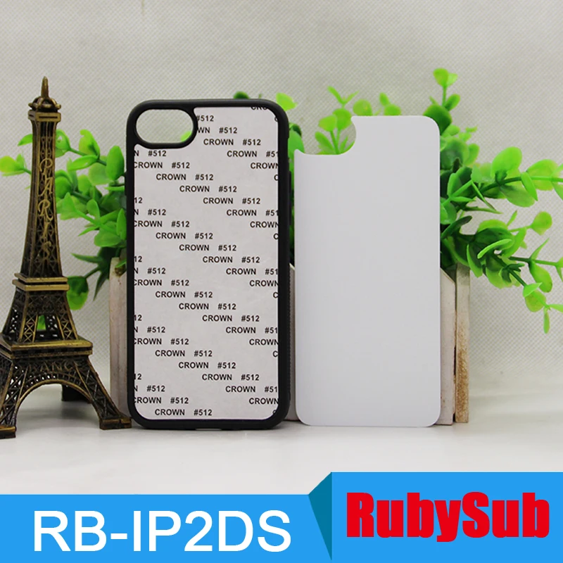 

Rubysub RB-IP2DS 40pcs/lot Personalized Blank Sublimation Phone Case For IP 6/6s/6 plus/7/7s/7 plus, Black/white/clear