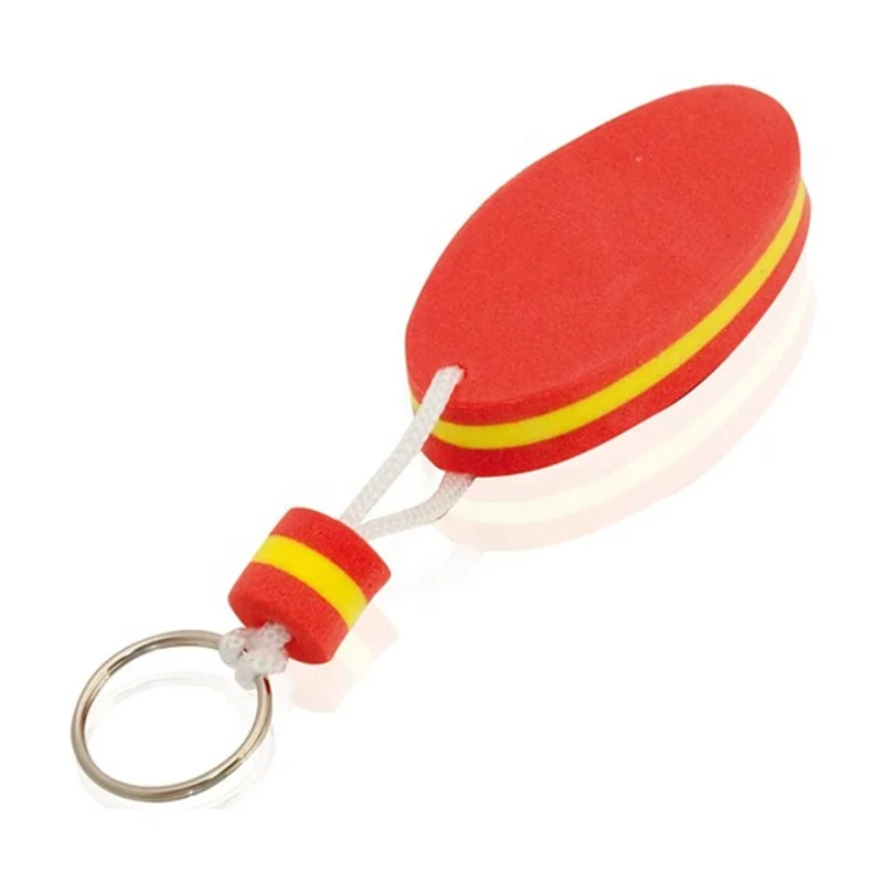 Rot Schwimmender Schlüsselanhänger EVA Foam Floating Keychain Oval Form 