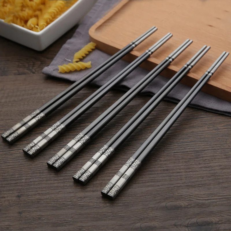 High Quality Stainless Steel 304 Chopsticks Plating Titanium Chopsticks