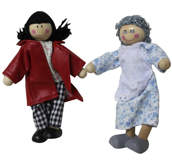 YT1132-W wooden mini figure doll toy