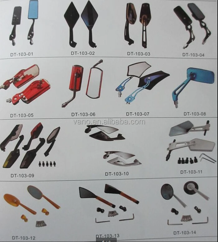 Plastic motorcycle MZ Simson Rearview mirror