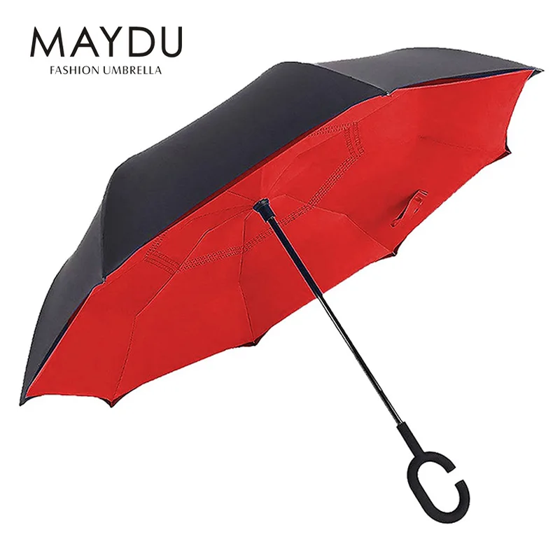 

Shanghai MAYDU rainproof double layer colorful car reverse umbrella, Customized color