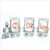 Crystocraft Cute Train Shape Chrome Plated Newborn Baby Photo Frame with Crystals from Swarovski Gift for Baby Girl