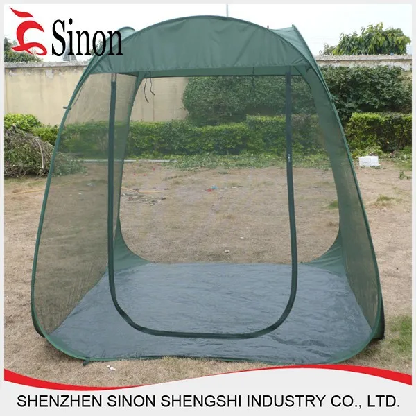 Green Color Pop Up Screen Room Large Mosquito Net Tent With Floor