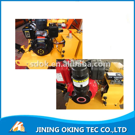 Double vibratory road roller with diesel engine,Plastic OKR-S700C new road roller price with great price