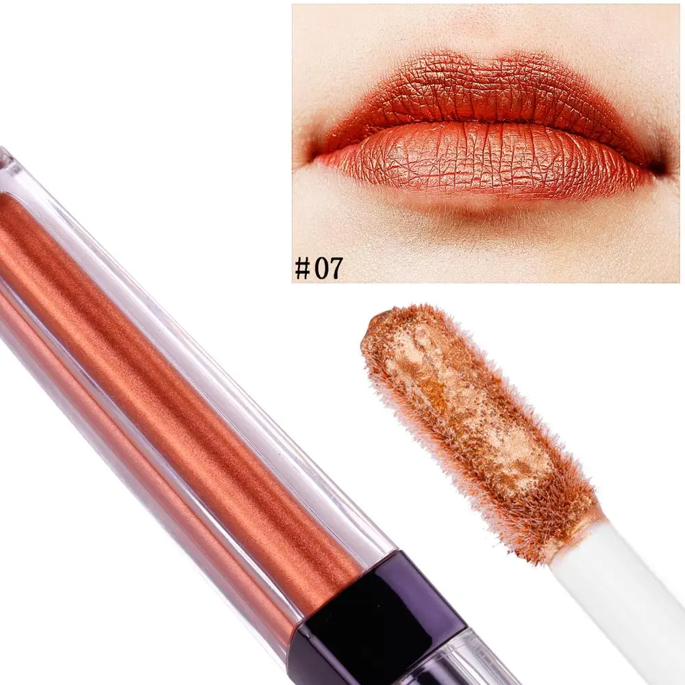 Bronze Color Lip Gloss Royal Bronze Ultra Metal Liquid Lipstick Bronze Rose Gold Shimmer No Logo