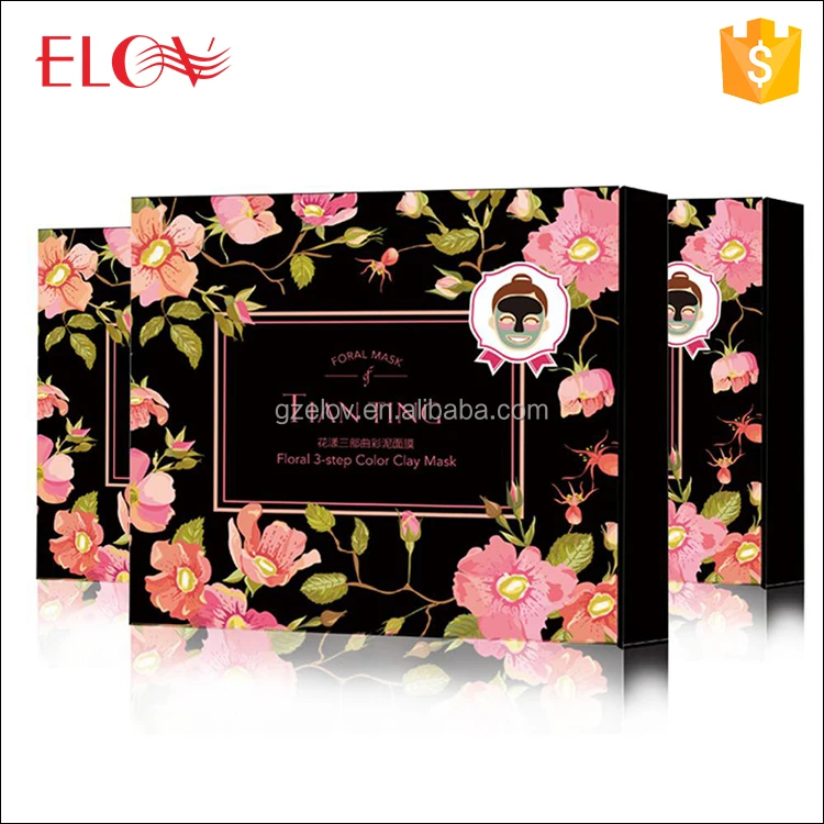 

Popular Floral Three Color Firming Moisturizing Face Mask Best Selling OEM Dead Sea Facial Mud Mask, Balck;pink;green