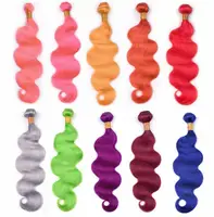 

thick 8A 9A 10A virgin human hair color 613 pink purple blue red green gray blonde European bundle hair