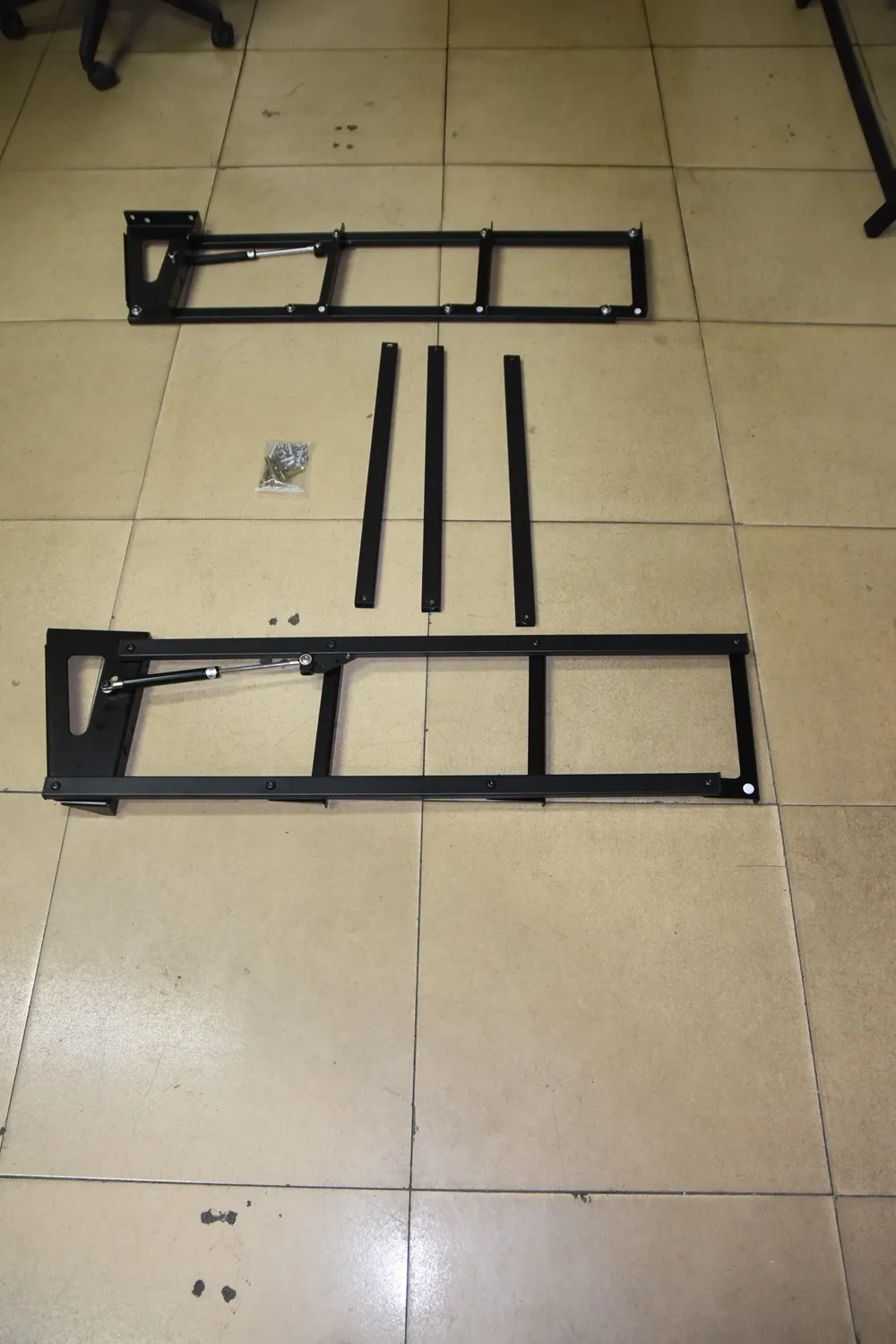 Smart Furniture Mechanism Dining Table Turns Into Shelf Wall Mounted