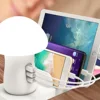 USB Charging Station 3 Port Docking Quick 3.0 Charger Station Organizer Multi Device Charger with Mushroom Lamp for Smart Phone