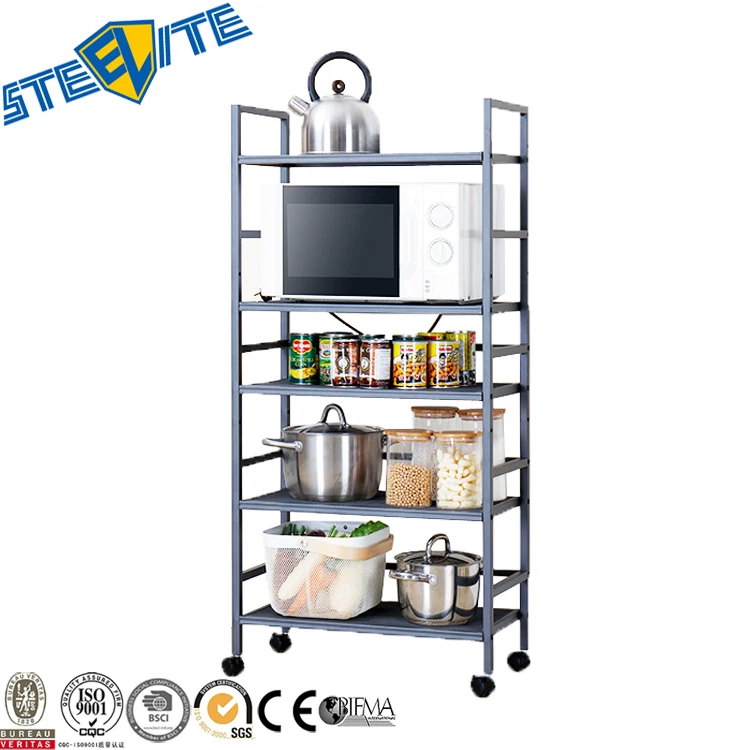 Space Saving Metal Household Chrome Wire Shelf Kitchen Storage
