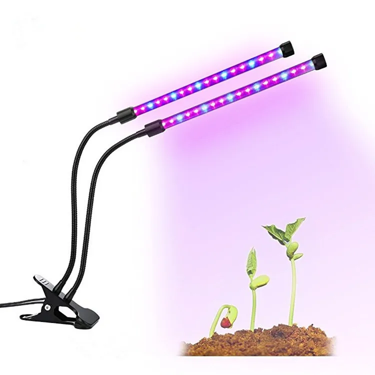 Plant Grow Light Led Grow Light Triple Head 15w Desk Clip Lamp With 360 ...