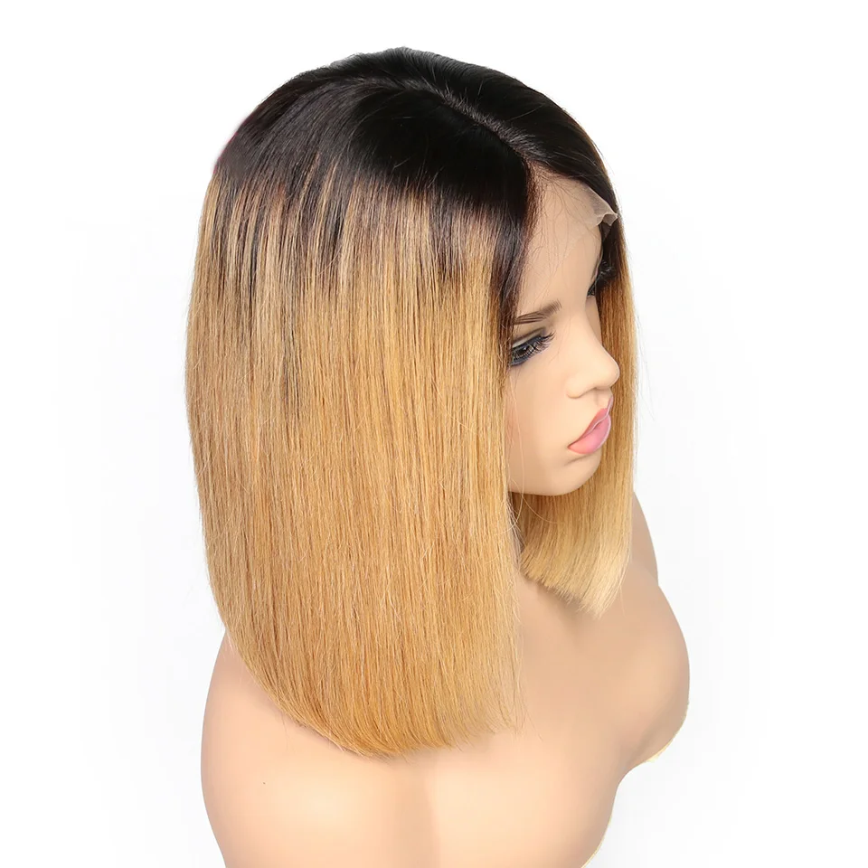 Ombre 1b 27 1b Burgundy Color 4 8 Inch Two Toned Short Bob Blonde