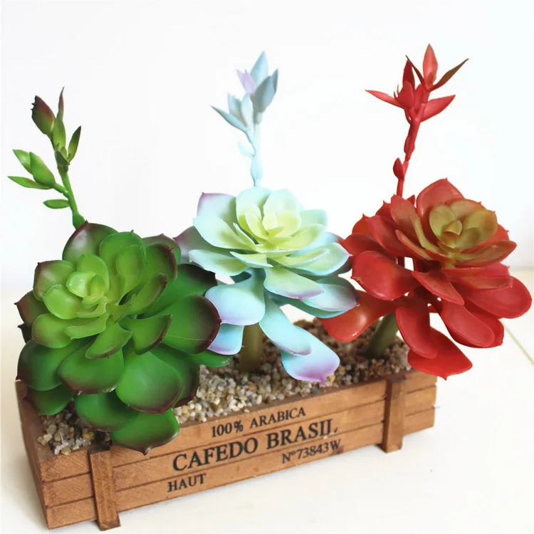 

Hot custom mini artificial succulent flowers without pot
