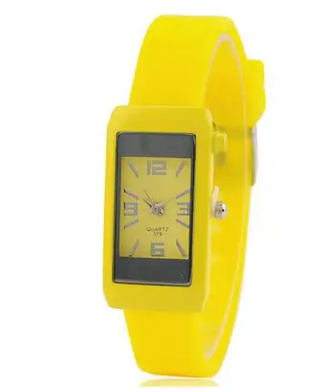 

2017 new square dial Digital Jelly Silicone Bracelet Sports Wrist Watch multicolor Women Men Watch