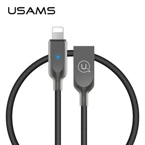 USAMS 1.2M Braided Lightning Cable Auto Disconnect