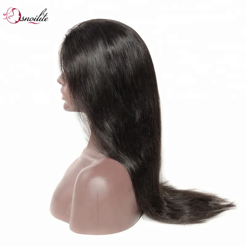 

brazilian remy human hair extension straight lace front wig