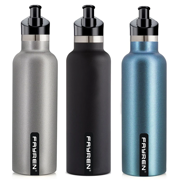 

500ML, 600ML 750ML stainless steel amy alkaline black ionized bicycle hot water bottle, Customized